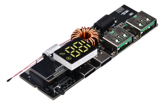 LED双USB PD快充5A 100W Type-C USB移动电源18650充电模块带温度保护缩略图